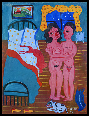 Malcah Zeldis - "Affectionate Couple"