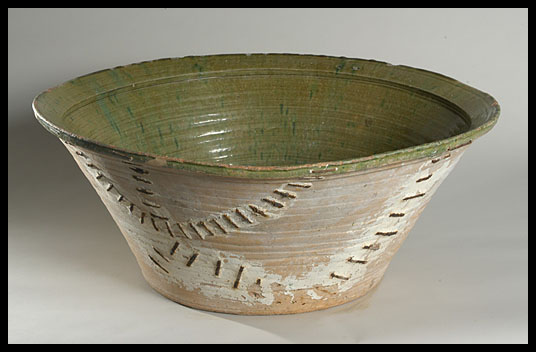Ceramic Pot with Green Glaze